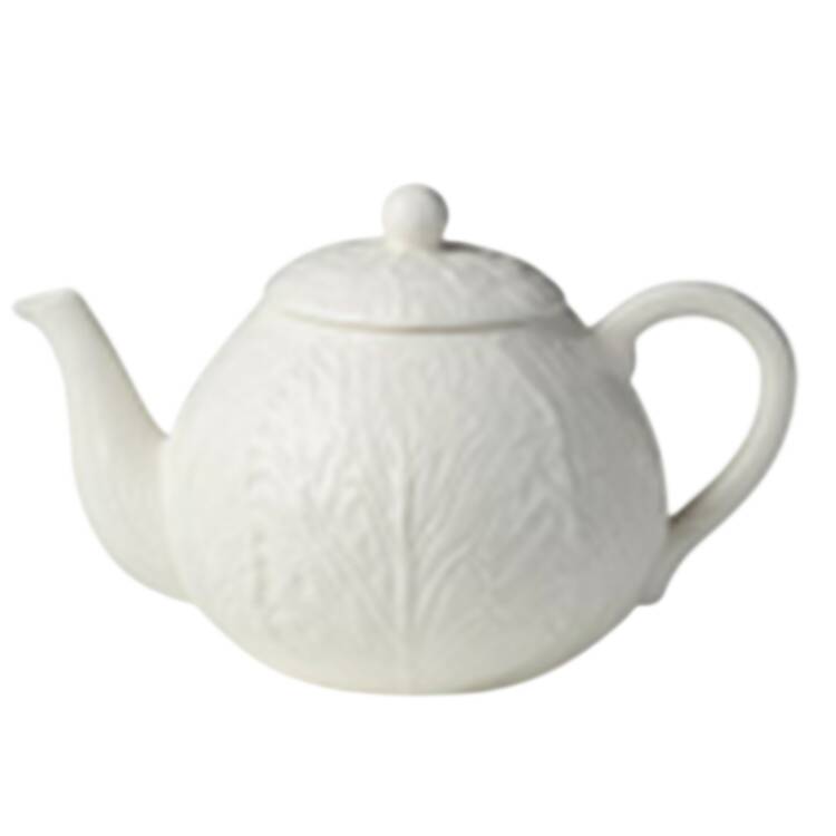 Le Jardin White Cabbage Teapot & Lid