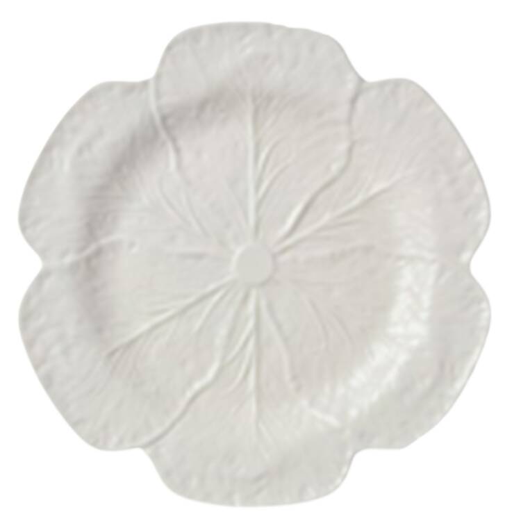 Le Jardin White Cabbage 13" Round Platter