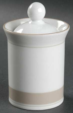 Adagio Taupe Sugar Bowl & Lid
