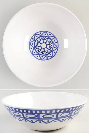 Arabesque (Sri Lanka, Phillipines) 11" Large Melamine Salad Serving Bowl