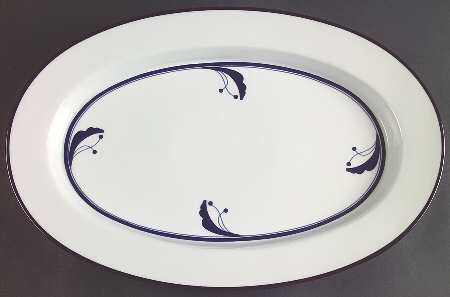 Bayberry Blue (Japan, Portugal) 16" Oval Serving Platter
