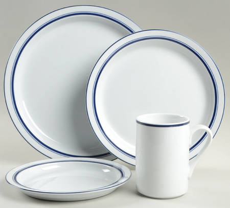 Christianshavn Blue 4 Piece Place Setting