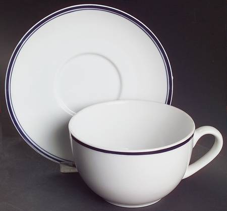 Christianshavn Blue Jumbo Cup & Saucer Set