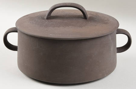 Flamestone Smooth Brown 2 Qt Round Covered Casserole