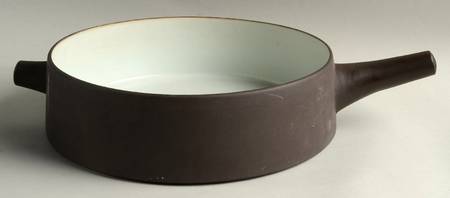 Flamestone Smooth Brown 3 Quart Covered Round Baker, No Lid