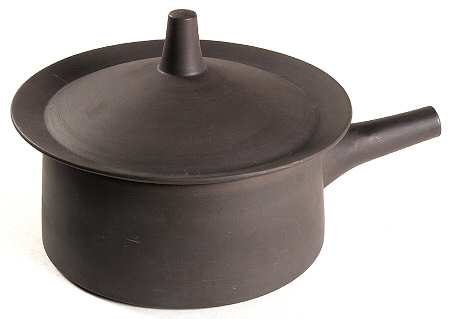 Flamestone Smooth Brown 4 Quart Round Covered Casserole