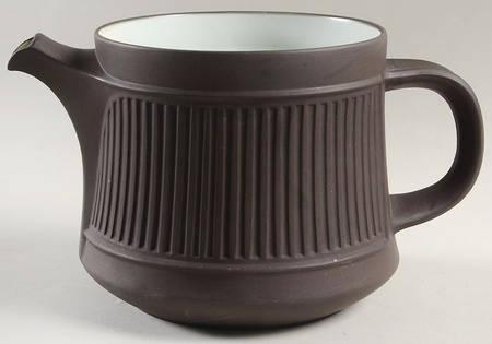 Flamestone Fluted Brown (Older) Teapot No Lid