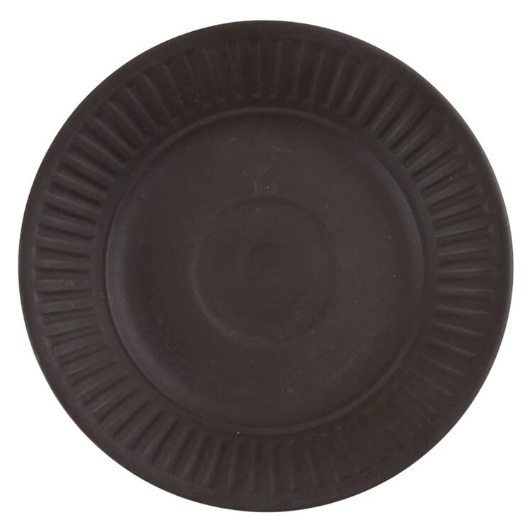 Flamestone Fluted Brown (Older) Saucer for Demitasse Cup