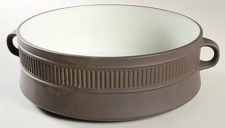 Flamestone Fluted Brown (Older) 3 Quart Round Casserole No Lid