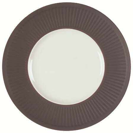 Flamestone Fluted Brown (Older) Luncheon Plate