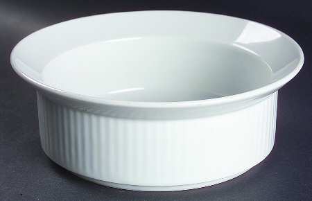 Fluted White Cafe Rim Cereal Bowl