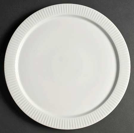 Fluted White Cafe 12" Chop Plate (Round Platter)