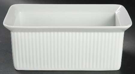 Fluted White Cafe Loaf Pan