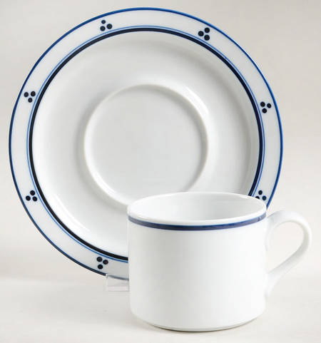 Fredriksborg Blue (Japan) Flat Cup & Saucer Set