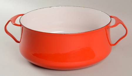 Kobenstyle Red (Older) 3 Quart Metal Covered Casserole, No Lid