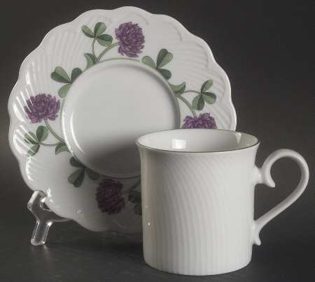 Lorraine Flat Cup & Saucer Set