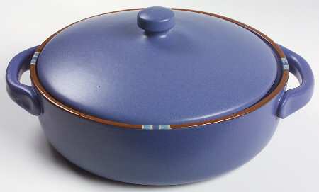 Mesa Sky Blue 2 Qt Round Covered Casserole