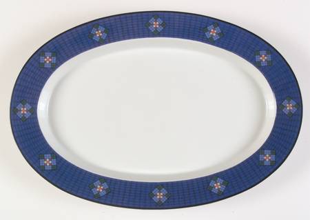 Nine Patch 16" Oval Serving Platter by Dansk