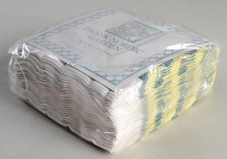 Nordic Garden-Lattice & Ribbon Package of Paper Beverage Napkins