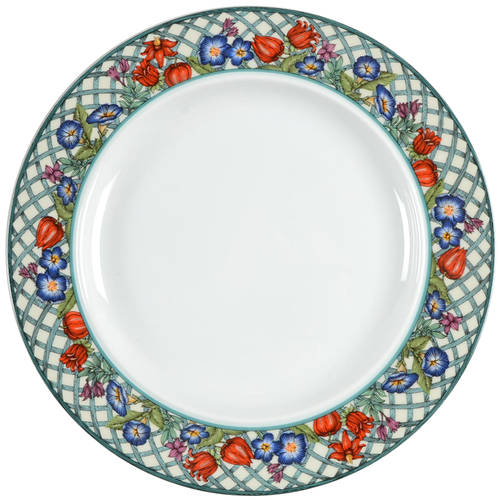 Nordic Garden-Lattice & Ribbon Dinner Plate