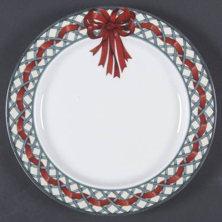 Nordic Garden-Lattice & Ribbon Accent Salad Plate