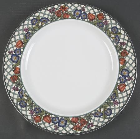 Nordic Garden-Lattice & Ribbon 13" Chop Plate (Round Platter)
