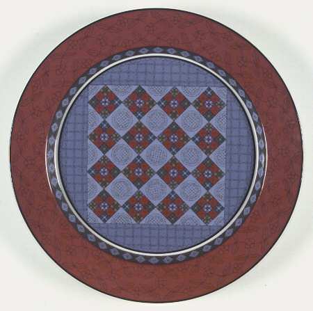 Ruby Flowers 13" Chop Plate (Round Platter) by Dansk