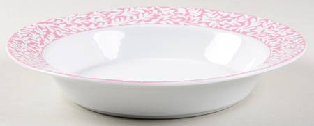 Trellis Rose Rim Soup Bowl