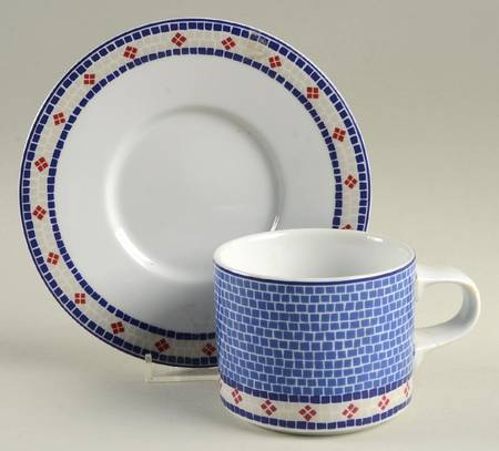 Waves Flat Cup & Saucer Set