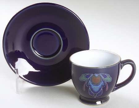 Baroque Footed Demitasse Cup & Saucer Set