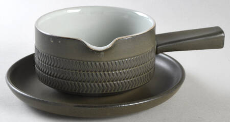 Camelot Dark Green (Older) Gravy Boat & Underplate