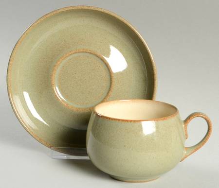 Camelot Light Green (Newer) Flat Cup & Saucer Set