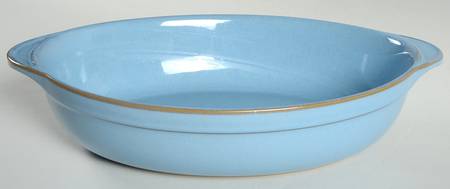 Colonial Blue 12'' Oval Baker