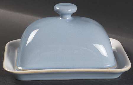 Colonial Blue Rectangular Covered Butter