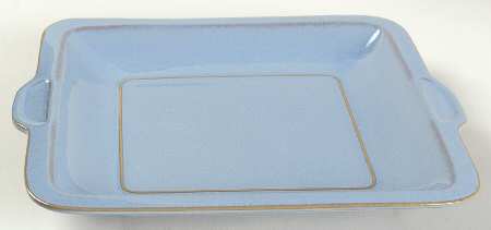Colonial Blue Square Handled Cake Plate
