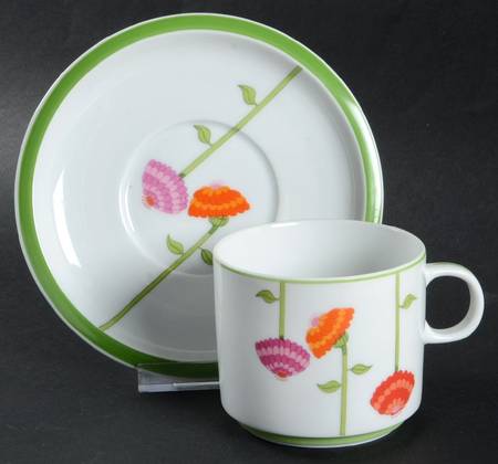 Contrariwise Flat Cup & Saucer Set