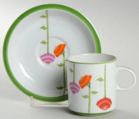 Contrariwise Flat Demitasse Cup & Saucer Set