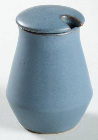 Echo Blue Mustard Jar & Lid