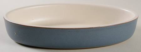 Echo Blue 10" Oval Vegetable Bowl