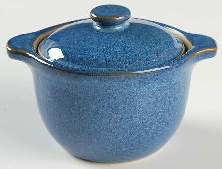 English Blue Individual Casserole & Lid
