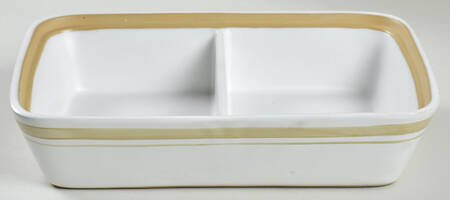 Gourmet Rectangular Covered Divided Vegetable No Lid