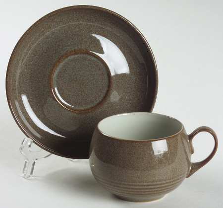 Greystone Flat Cup & Saucer Set