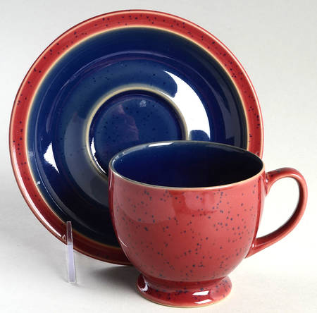 Harlequin Footed Cup & Saucer Set