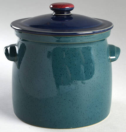 Harlequin Bean Pot & Lid