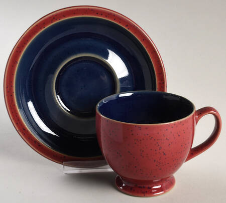 Harlequin Footed Cup & Saucer Set