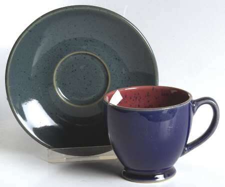 Harlequin Footed Demitasse Cup & Saucer Set