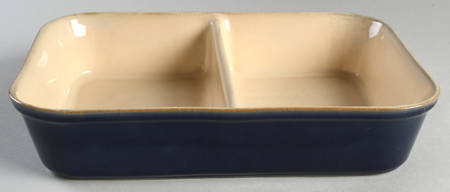 Imperial Blue Rectangular Divided Vegetable Bowl