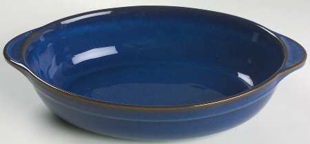 Imperial Blue 12" Oval Baker
