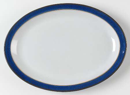 Imperial Blue 13" Oval Serving Platter