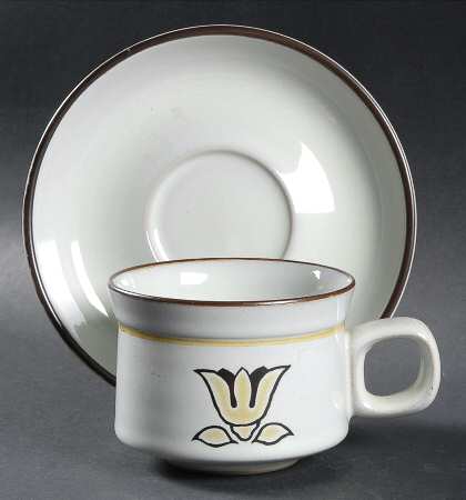 Kimberly Flat Cup & Saucer Set